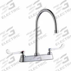 ELKAY Handle-Operated Faucet: Elkay®, Brass, Centerset, Deck, 3 Mounting Holes, 1.5 gpm Flow Rate (MPN LK810GN08T6). Key specifications — Series: Elkay®; Brand: ELKAY.