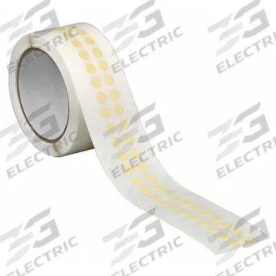 3M Painter's Tape: 2380, Tan, Disc, 3/4 in Pre-Cut Dia, 7.5 mil Thick, Rubber - High-Temperature Masking Tape Discs
