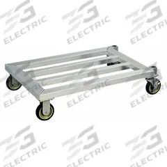 NEW AGE Dunnage Rack: 1,000 lb Max Load Capacity, 8 1/4 in Overall Ht, 24 in Overall Wd, Aluminum (MPN 1213). Key specifications — Product Type: Dunnage Rack; Caster Type: (2) Rigid; Brand: NEW AGE; Material: Aluminum; NSF Certified: Yes.