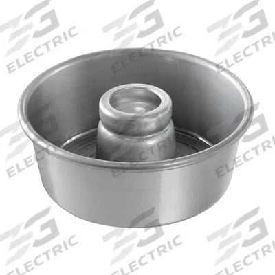 CHICAGO METALLIC Cake Pan: Aluminized Steel, Glazed, Solid, 7 1/2 in Overall Dia - Tube & Bundt Pans