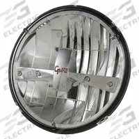 GROTE Headlight: Headlight, LED, Non-Heated, High Beam/Low Beam, Recessed Mount, Mounting Pad, Round (MPN 90941-5). Key specifications — Heated: Non-Heated; Lighting Technology: LED; Beam Type: High Beam; Electrical Connection: H4 Connector; Mount Type: Mounting Pad; Brand: GROTE; Mount Style: Recessed.