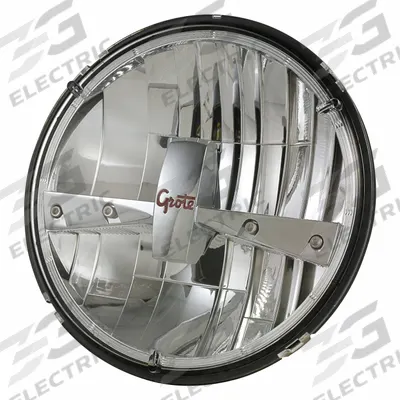 GROTE Headlight: Headlight, LED, Non-Heated, High Beam/Low Beam, Recessed Mount - Heated Headlights