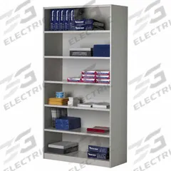 SAFCO Bookcase: Gray, Laminate/PVC/Steel, 80 in Overall Ht, 42 in Overall Wd, 16 in Overall Dp (MPN SRT4280APG). Key specifications — Material: Laminate; Brand: SAFCO; Color: Gray.