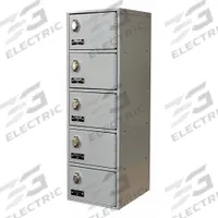 HALLOWELL Cell Phone Locker: 9 in x 12 in x 30 1/2 in, 5 Tiers, 1 Units Wide, 5 Lockers, Steel, Gray (MPN UCTL192(30)-5A-PL). Key specifications — Mounting Style: Surface; Brand: HALLOWELL; Handle Type: None; Locker Color: Gray; Mounting Location: Wall-Mount; Includes Number Plates: Yes; Locker Material: Steel; Frame Assembled: Assembled.