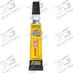 SUPER GLUE Instant Adhesive: SUPERUNIX, Gen Purpose, 0.35 fl oz, Tube, Clear, Thin Liquid (MPN 90015). Key specifications — Series: SUPERUNIX; Primary Applications: General Purpose; Materials Bonded: Wood; Brand: SUPER GLUE; Secondary Compatible Materials: Rubber.