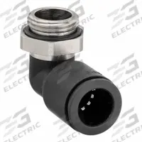 LEGRIS Push-Fit Elbow Fitting: 6 mm OD x 1/2 in Pipe Size, Push-to-Connect x MBSPP, Black, 10 PK (MPN 3199 06 21). Key specifications — Brand: LEGRIS.