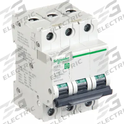 SCHNEIDER Supplementary Protector: 40 A Amps, 10kA at 240V AC, Screw Clamp - B-Curve, 3-Pole UL1077 DIN Rail-Mount Supplementary Protectors