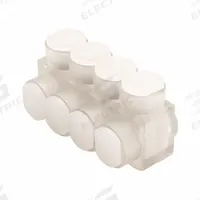 BURNDY Multitap Connector: 4 Port, Single-Sided Entry, 10 AWG – 250 kcmil Wire Size, Clear (MPN BIBS2504). Key specifications — Body Material: Aluminum; Brand: BURNDY.