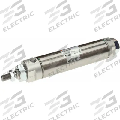 SMC Round Body Cylinder: 1 1/4 in Bore, 1 in Stroke, Non-Repairable, Stainless Steel - Double End Mount Cylinders
