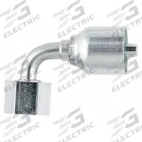 PARKER Hydraulic Crimp Fitting: Steel x Steel, 90° Elbow, -10 For Hose Dash Size, Metric x Crimp (MPN 1C543-18-10). Key specifications — Fitting Gender: Female x Genderless; Fitting Connection Type: Metric x Crimp; Brand: PARKER; Thread Size: M26-1.5; For Hose Dash Size: -10.