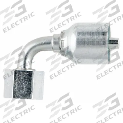 PARKER Hydraulic Crimp Fitting: Steel x Steel, 90° Elbow, -10 For Hose Dash Size - Parker Crimp Hydraulic Hose Fittings with Metric Connection