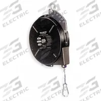 HUBBELL Tool Balancer: Ratchet Locking, 27 lb Max. Tool Wt, 8 ft Cable Lg, Steel, Spring Clip, Fixed (MPN BG-25-L). Key specifications — attr378750: Fixed; attr215471: 22.00 to 27.00 lb; attr215474: Steel; attr378751: Not Included; attr378752: No; attr215463: HUBBELL.