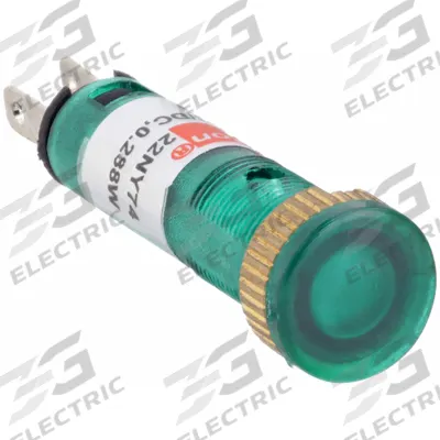 Dayton Flush Panel Light: 5/16 in Panel Mounting Hole Dia, LED - LED Indicator Pilot Lights