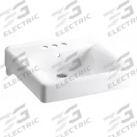 KOHLER Bathroom Sink: Soho®, White, Vitreous China, 20 in Overall Lg, 18 in Overall Wd, Centerset (MPN K-2054-0). Key specifications — Series: Soho®; Includes: Wall Hanger; Color: White; Brand: KOHLER; Sink Type: Bathroom; Material: Vitreous China; Sink Material: Ceramic.