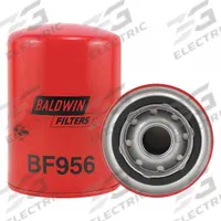 BALDWIN FILTERS Fuel Filter: Spin-On, 3 11/16 in Outside Dia, 1-12 Thread Size, Cellulose, BF956. Key specifications — attr1137520: BF956; attr434022: BALDWIN FILTERS; attr427730: Cellulose; attr427731: G381-A Integral Gasket; attr1017112: Trucks.