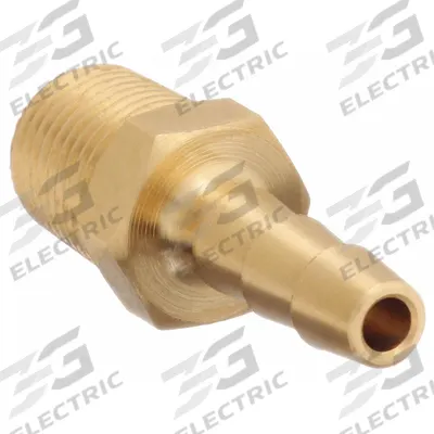 APPROVED VENDOR Barbed Hose Fitting: For 3/16 in Hose I.D., Hose Barb x NPT, Male x Male - Brass Multipurpose (Air, Water, Chemical) Rigid Barbed Hose Fittings