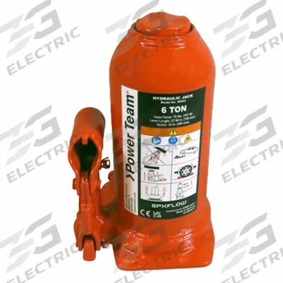 POWER TEAM Bottle Jack: Steel, Mechanical, 11 ton Load Capacity, 10 5/16 in Max Lift - High-Clearance Bottle Jacks