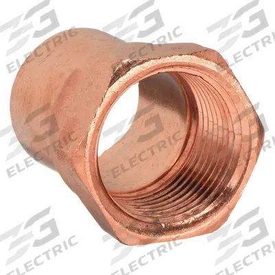 NIBCO Sweat Fitting Adapter: 2 1/2 in CTS x 2 1/2 in Pipe, Cup x FNPT - Wrot Copper Tube Fittings