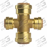 APPROVED VENDOR Cross Tee: 3/4 in OD x 3/4 in OD x 1/2 in OD x 1/2 in OD Size, Brass, Reducer (MPN LF8215XR). Key specifications — Brand: APPROVED VENDOR.
