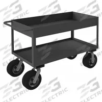 APPROVED VENDOR Utility Cart: 1,200 lb, 36 in L x 24 in W Shelf, 2 Shelves, Gray, Flat (MPN RSC6-243636-2-10SPN-95). Key specifications — Caster/Wheel Configuration: (2) Swivel; Brand: APPROVED VENDOR; Caster Wheel/Tread Material: Rubber.