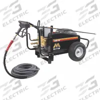 MI-T-M Electric Pressure Washer: Cart, 230 V – Three-Phase, 5,000 psi, 4 gpm, 15 hp (MPN CW-5004-0ME3). Key specifications — Pump Drive: Belt; Brand: MI-T-M; Water Intake: Cold Water Only.