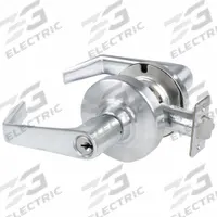 SCHLAGE Door Lockset: Office Lever Locksets, Chrome, ADA Compliant (MPN ALX50P SAT 626). Key specifications — attr1024149: Not Ligature-Resistant; attr1011488: SCHLAGE; attr1024446: F82; attr1011524: No Message; attr1011506: ALX Saturn; attr1011485: Yes; attr1059461: Satin Chromium-Plated : Steel.