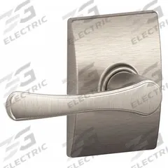 SCHLAGE RESIDENTIAL Door Lockset: Passage Lever Locksets, Nickel (MPN F10 VLA 619 CEN). Key specifications — Ligature Resistance: Not Ligature-Resistant; Brand: SCHLAGE RESIDENTIAL; Lockset Function ANSI Code: F75; Visual Indicator Message: No Message; Lockset Style: Avila; ADA Compliant: No; Finish: Satin Nickel-Plated, Clear Coated : Brass.