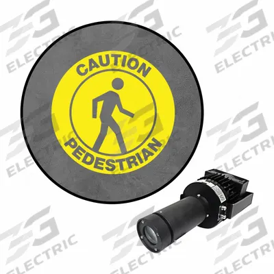 VISUAL WORKPLACE Safety Sign: LED Safety Sign, Caution Forklift, Projector with Lens - LED Sign Projector Lens