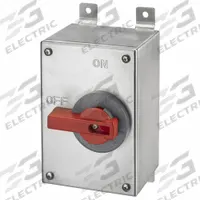 HUBBELL Enclosed Disconnect Switch: Non-Fusible, 30 A, Three Phase, 600V AC, 304 Stainless Steel (MPN HBLDS3SSAC). Key specifications — Environment: Indoor/Outdoor; Phase: Three; Handle Color: Red; Housing Material: 304 Stainless Steel; Standards: UL 98; Brand: HUBBELL; For Environment: Indoor & Outdoor Rated; Extra Features: Neutral Assembly.