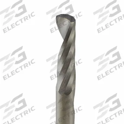 ONSRUD Solid Router Bit: Spiral O-Flute Downcut, 1/8" Cut Dia - Spiral O-Flute Router Bits for Plastics