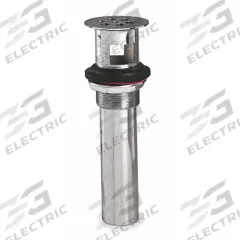 CHICAGO FAUCETS Drain Assembly: Brass, Chrome, 8 5/8 in Overall Ht, 2 1/4 in Overall Dia, Slip (MPN 327-XCP). Key specifications — Product Type: Drain Assembly; Brand: CHICAGO FAUCETS; Finish: Chrome; Material: Brass; Includes Overflow: Yes; Includes: 1-1/4 in Tailpiece.