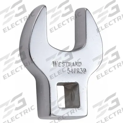WESTWARD Crowfoot Socket Wrench: Alloy Steel, Chrome, 3/8 in Drive Size - SAE Open End Crowfoot Wrenches