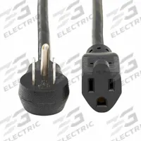 EATON TRIPP LITE Power Cord: 3 ft Lg, 3/14, 5-15P Plug, 5-15R Receptacle, SJT, PVC, 15 A Current (MPN P024-003-15D). Key specifications — Brand: EATON TRIPP LITE; Jacket Material: PVC.