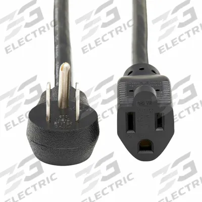 EATON TRIPP LITE Power Cord: 3 ft Lg, 3/14, 5-15P Plug, 5-15R Receptacle, SJT, PVC - Electronic Equipment Power Cords
