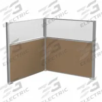 VERSARE Cubicle Kit: 72 in Overall Ht, 72 in Overall Wd, 2 Panels, Latte, Fabric/Polycarbonate (MPN HPKL-66-S-DO-FL). Key specifications — Panel Color: Latte; Brand: VERSARE; Panel Material: Fabric; Window Style: Fluted.