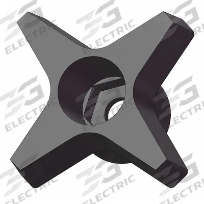 INNOVATIVE COMPONENTS Hand Knob: 4 Point, Plastic, #10 Thread - Snap-Lock 4-Arm Knobs