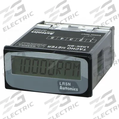 AUTONICS Pulse Meter: 0.1 RPM Min RPM, 10,000 RPM Max RPM, 0.1% of Reading RPM Accuracy - Panel Mount Tachometers