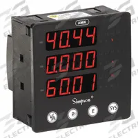 SIMPSON ELECTRIC Digital Panel Meter: 9,999 Display Span - Max, 100 V AC – 500 V AC, A100, 9,999. Key specifications — attr1042966: A100; attr1042969: +/-1%; attr1042981: Red; attr1042982: LED; attr1042990: Instructions; attr1043003: Digital Panel Meter; attr1043006: Amik; attr1043012: Screw Clamp.