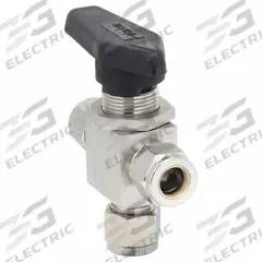 PARKER Manual Three-Way Ball Valve: 3/8 in, 316 Stainless Steel, L Flow, Std Port Ball Port, Lever (MPN 6A-MB6XPFA-SSP). Key specifications — Brand: PARKER; Handle: Lever.