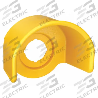 EATON Pushbutton Guard: 22 mm Panel Mounting Hole Dia, Yellow - Guards for Push Buttons