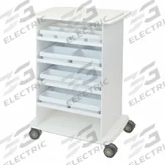 MARKETLAB Medical Procedure Cart: EPVC, (2) Swivel/(2) Swivel with Brake, White, White, 4 Shelves (MPN 39993). Key specifications — Material: EPVC; Drawer Color: White; Brand: MARKETLAB; Caster/Wheel Configuration: (2) Swivel with Brake; Cabinet Color: White.