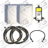 WEBOOST Signal Amplifier: 50 dB Max Gain, (2) 60 ft Cables/2 ft Jumper Cable/Cable Splitter 3-Way (MPN 30990750N). Key specifications — Signal Type: 4G; Includes: Cable Splitter 3-Way; Multiple Users - Signal Amplifier: Multiple; Brand: WEBOOST.