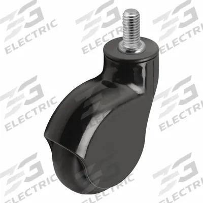 MEDCASTER Plate Casters: Swivel, 3 in Wheel Dia., Inch, 1 in Wheel Wd, 4 in Mounting Ht - Single-Wheel Threaded Stem Casters for Medical Equipment
