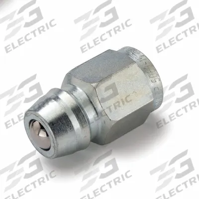 Parker Nipple: 1/2 in Coupling Size, Steel, 3/4"-16 Thread Size - 4000 Series Hydraulic Quick-Connect Coupling Plugs