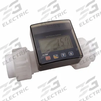 FINISH THOMPSON Flow Meter: Flow Meter, Chemicals/Corrosive Fluids, Paddlewheel, PVDF - Inline Paddlewheel Flowmeters for Chemicals