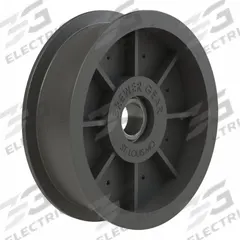 BREWER MACHINE & GEAR Flat Belt Idler Pulley: 43/64 in Bore, 3 in OD, Nylon, Ball Bearing (MPN BF3002). Key specifications — Bearing Type: Ball; Brand: BREWER MACHINE & GEAR.