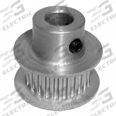 DAYTON Timing Pulley: Modified Curvilinear, Fixed, For GT Timing Belt Section, For 6 mm Belt Wd (MPN 56-2P06M6FA6). Key specifications — Brand: DAYTON; Finish: Clear Anodized; For Belt Series: Powerhouse®.