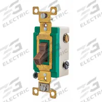 BRYANT Wall Switch: Toggle Switch, 3-Way, Maintained, Brown, 120/277V AC, 30 A (MPN 3003BRN). Key specifications — Illuminated: No; Voltage Rating: 120/277V AC.