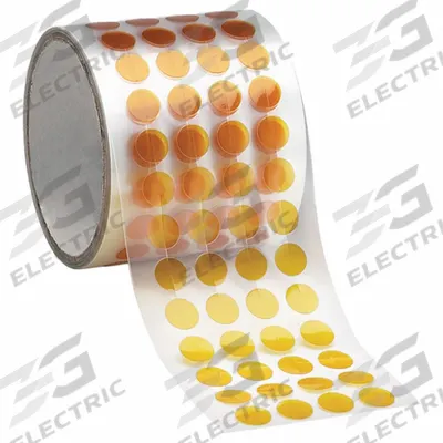 SHERCON Masking Disc: 3/8 in Wd, 36 yd Lg, Disc, 3/8 in Dia, 2.5 mil Thick, Polyimide Film - High-Temperature Film Masking Tape Discs