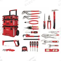 MILWAUKEE Maintenance Tool Kit: 22 Total Pcs, Rolling Modular Tool Box (MPN 48-22-0142). Key specifications — attr647963: (1) Cheater Pipe; attr549017: (4) Nut Drivers; attr549018: (2) Adjustable Wrenches; attr549019: (1) Knife; attr549020: None; attr549021: None; attr539000: MILWAUKEE.